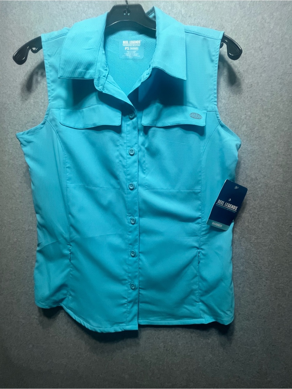 NWT Reel Legends Performance Mariner Shirt - Blue - Size Petite Small